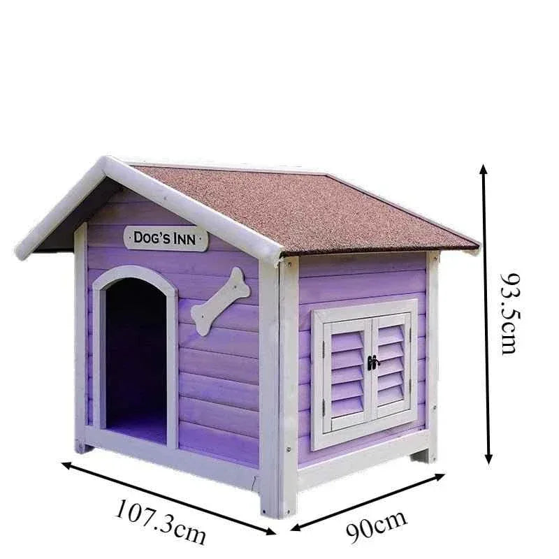 Large Solid Wood Dog House - Happy Tails - paws & love