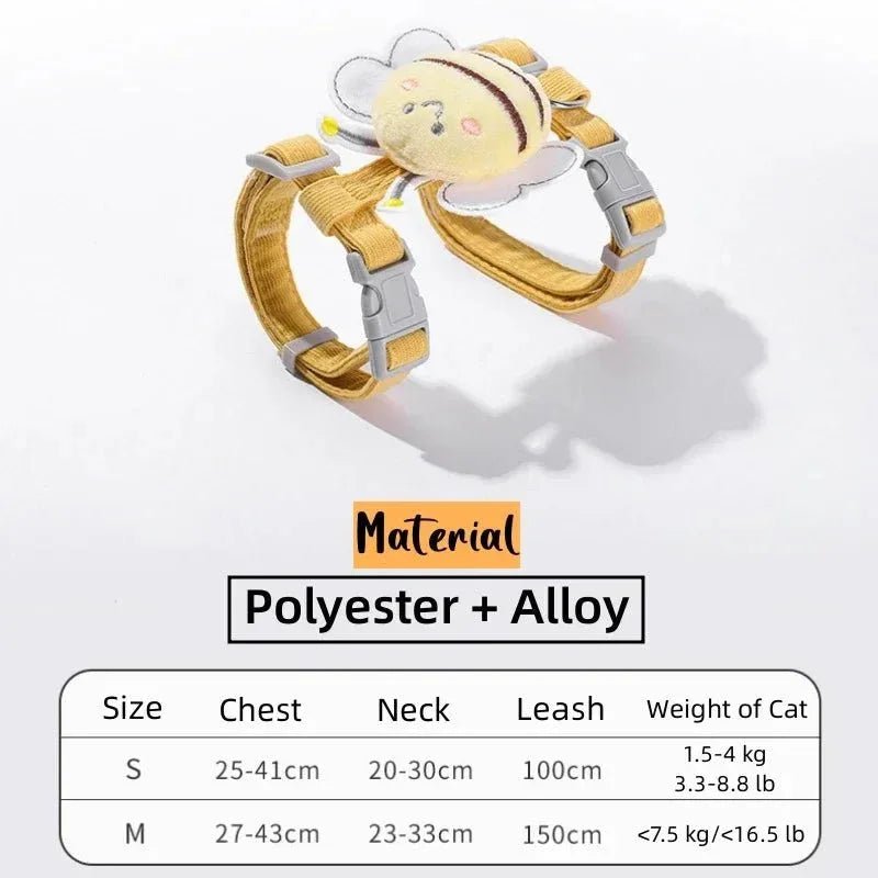 Cat Harness Leash Collar - Happy Tails - paws & love