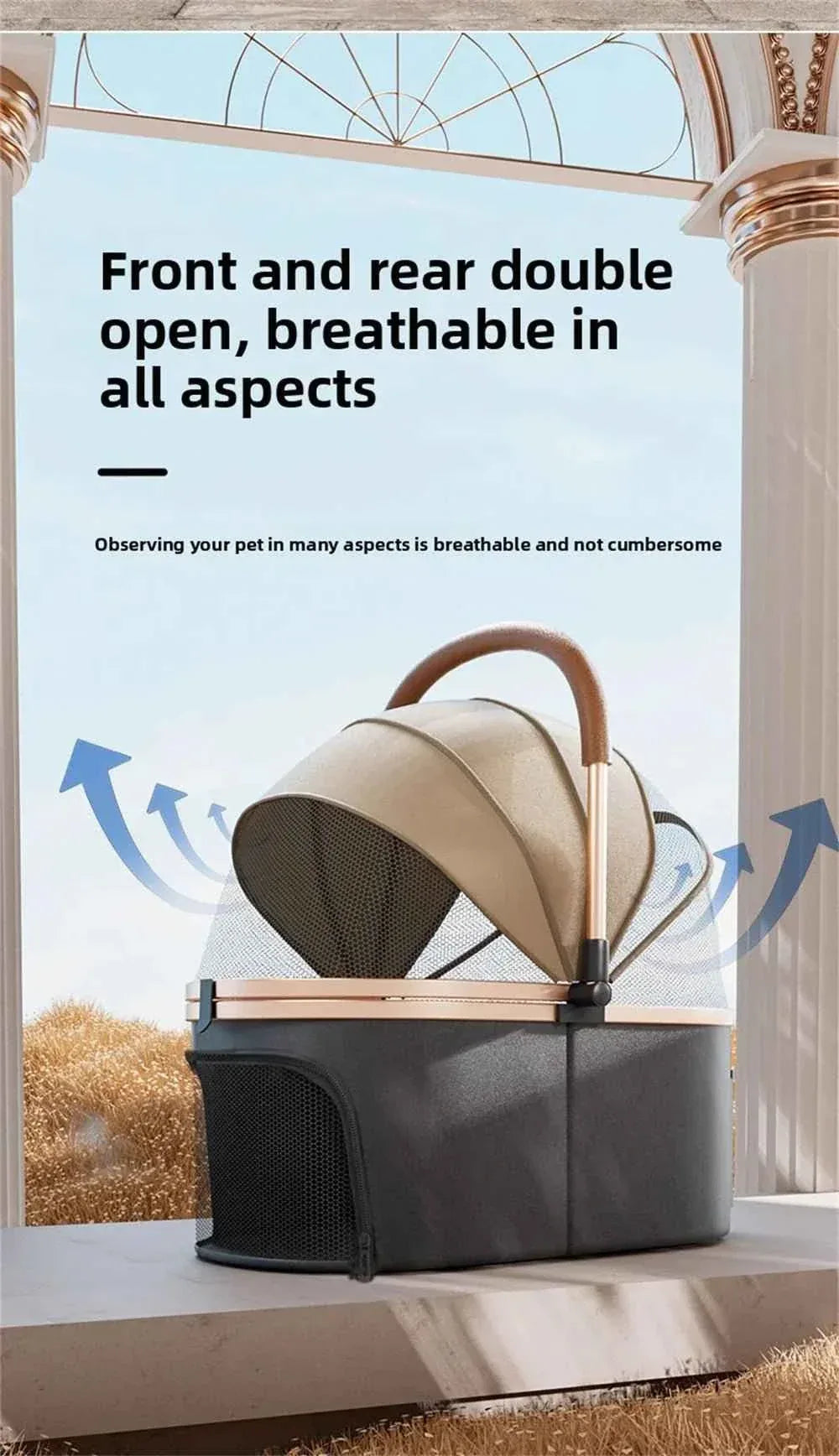 Detachable Pet Stroller for Dog Cat - Happy Tails