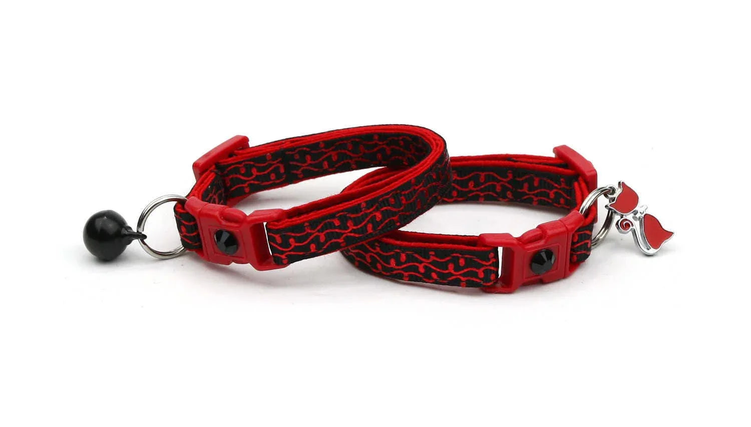 Shiny Red Cat Collar - Happy Tails - paws & love